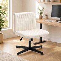 STILVORA Swivel Office Chair with Tilt & Height Adjustment, Cream