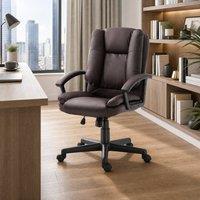 STILVORA Office Chair with Adjustable Height & Swivel Wheels in Brown