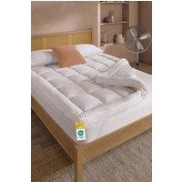 Slumberdown 10cm 4 Inch Extra Deep Temperature Regulating Mattress Topper in White | Size: Double