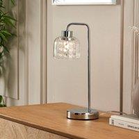 Pagazzi Yarrow Polished Chrome & Glass Table Lamp in Silver