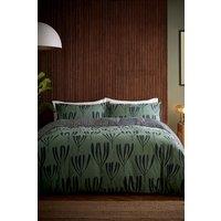 Helena Springfield 'Calla' Cotton Duvet Cover Set in Green | Size: Super King
