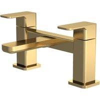 Balterley Square Deck Mounted Bath Filler Tap Brushed Brass in Metallics