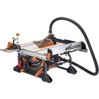 Evolution R255TBL+ Portable Jobsite Table Saw 1800W 240V - 119-0011 in Grey