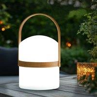 Wyld and Coco Outdoor LED Table Lamp IP54 Waterproof Rechargeable Remote Control in White
