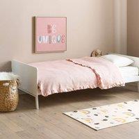 Wyld and Coco EU Pine Bed Frame 90 x 200 White - Scandinavian Slatted Base | Size: Single