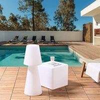 Wyld and Coco Outdoor Rechargeable LED Floor Lamp White IP54 Remote Control 16