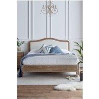 Time4sleep Lille Oak Upholstered Bed - Bed Frame Only in Light Oak | Size: Double