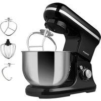 Emperial Stand Mixer 5L Food Mixer for Baking, 6 Speed with Dough Hook & Whisk - 1200W in Black