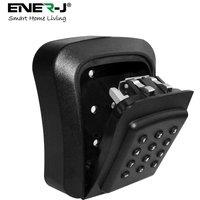 ENER-J Smart Key Lock Box, Smart Key Cabinet, Bluetooth App-Controlled, IP45 Rated, Sturdy & Reliable in White