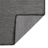 Berkfield Home Outdoor Flatweave Rug 200x280 cm Grey | Size: 100 cm diameter
