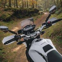 Havendro 2X Folding ADV Motorcycle Mirrors Rearview Mirror Adventure Mirrors in Black