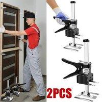 VOGREX 2Pcs Door Cabinet Jack Lifter Hand Lifting Tool Labour Saving in Black