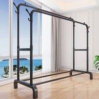 Havendro Heavy Duty Clothes Rail, Metal Garment Display & Storage Shelf in Black