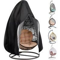 Nordara Waterproof Zipper Egg Swing Chair Outdoor Cover in Black | Size: 100 cm x 100 cm