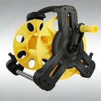 Ventryn Garden Hose Pipe Holder Reel Freestanding Holds up to 50m Hose Tool in Yellow