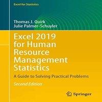 Thomas J. Quirk Excel 2019 for Human Resource Management Statistics : A Guide to