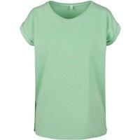 Build Your Brand Women's Cotton Extended Shoulder T-Shirt in Mint | Size: Small