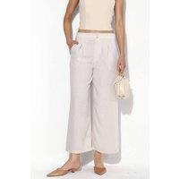 Busem Women's High-waist Wide-leg Trousers in Off-White | Size: Medium