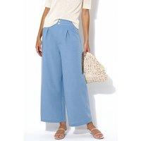 Busem Women's High-waist Wide-leg Trousers in Baby Blue | Size: Small