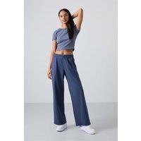 Tommy Life Women's Wide-Leg Pull-On Sweatpants in Blue | Size: XL