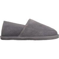 SNUGRUGS Men's Charlie, Suede Wool Slippers with Lightweight Sole in Grey | Size: 12