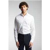 Alexandre Silver Label Men's Egyptian Cotton Tailored Fit Poplin Single Cuff Cutaway Collar Shirt in White | Size: 16 inches