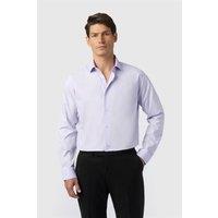 Limehaus Men's Long Sleeve Forward Point Collar Tailored Formal Shirt in Mauve | Size: 17 inches