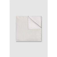 Alexandre Silver Label Men's Striped Pocket Square in White