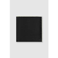 Alexandre Silver Label Men's Pocket Square in Black