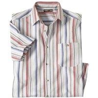 Atlas for Men Men's Striped Summer Shirt in White | Size: 2XL