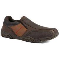 Pavers Men's Wide Fit Cushioned Slip On Shoes in Brown | Size: 8