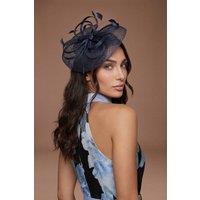 Coast Women's Loop & Feather Upturn Disc Fascinator in Navy