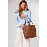 Pure Luxuries London Women's 'Florence' Leather Tote Bag in Tan