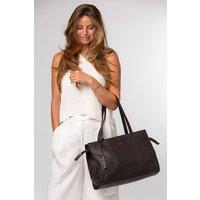Pure Luxuries London Women's 'Elinor' Leather Tote Bag in Dark Brown