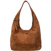 Pure Luxuries London Women's 'Polly' Suede Shoulder Bag in Tan