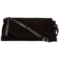 Pure Luxuries London Women's 'Rafeena' Suede & Leather Grab Bag in Black