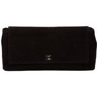 Pure Luxuries London Women's 'Hope' Suede Clutch Bag in Black