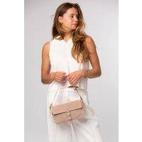 Pure Luxuries London Women's 'Aeliana' Suede Grab Bag in Beige