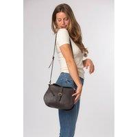 Pure Luxuries London Women's 'Soraya' Leather Cross Body Bag in Dark Brown