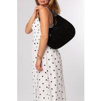 Pure Luxuries London Women's 'Juno' Suede Handbag in Black