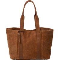 Pure Luxuries London Women's 'Belinda' Suede & Leather Tote Bag in Tan