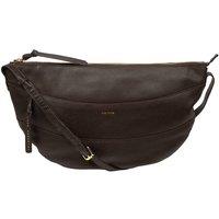 Pure Luxuries London Women's 'Emilia' Leather Cross Body Bag in Dark Brown