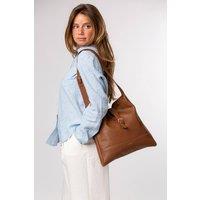 Pure Luxuries London Women's 'Rowena' Leather Shoulder Bag in Tan