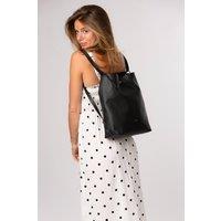 Pure Luxuries London Women's 'Luxe' Leather Backpack & Shoulder Bag in Black
