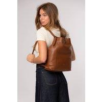 Pure Luxuries London Women's 'Luxe' Leather Backpack & Shoulder Bag in Tan