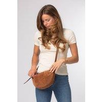 Pure Luxuries London Women's 'Harper' Suede Cross Body Bag in Tan