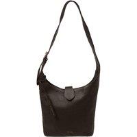 Pure Luxuries London Women's 'Aria' Leather Shoulder Bag in Dark Brown