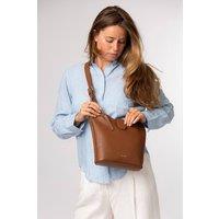 Pure Luxuries London Women's 'Aria' Leather Shoulder Bag in Tan