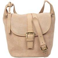 Pure Luxuries London Women's 'Aveline' Suede & Leather Cross Body Bag in Beige