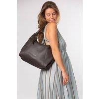 Pure Luxuries London Women's 'Kirsten' Leather Shoulder Bag in Dark Brown